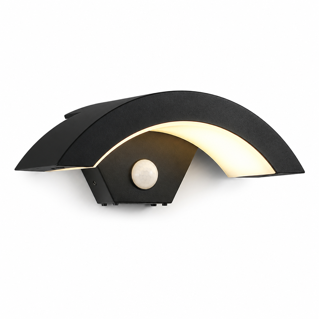 LED buitenwandlamp met bewegingssensor – warmwit licht