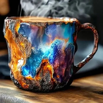 Handgemaakte Koffiekop van Mineraalsteen – Jaspis, Onyx of Kwarts