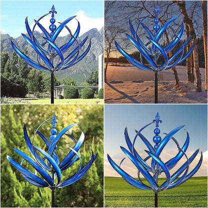 Decoratieve Windwijzer voor de Tuin in Lotusvorm – Roestvrij Staal
