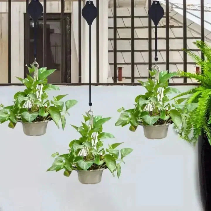 Katrolsysteem voor Hangende Planten met Plafondmontage – Draagt 3 kg