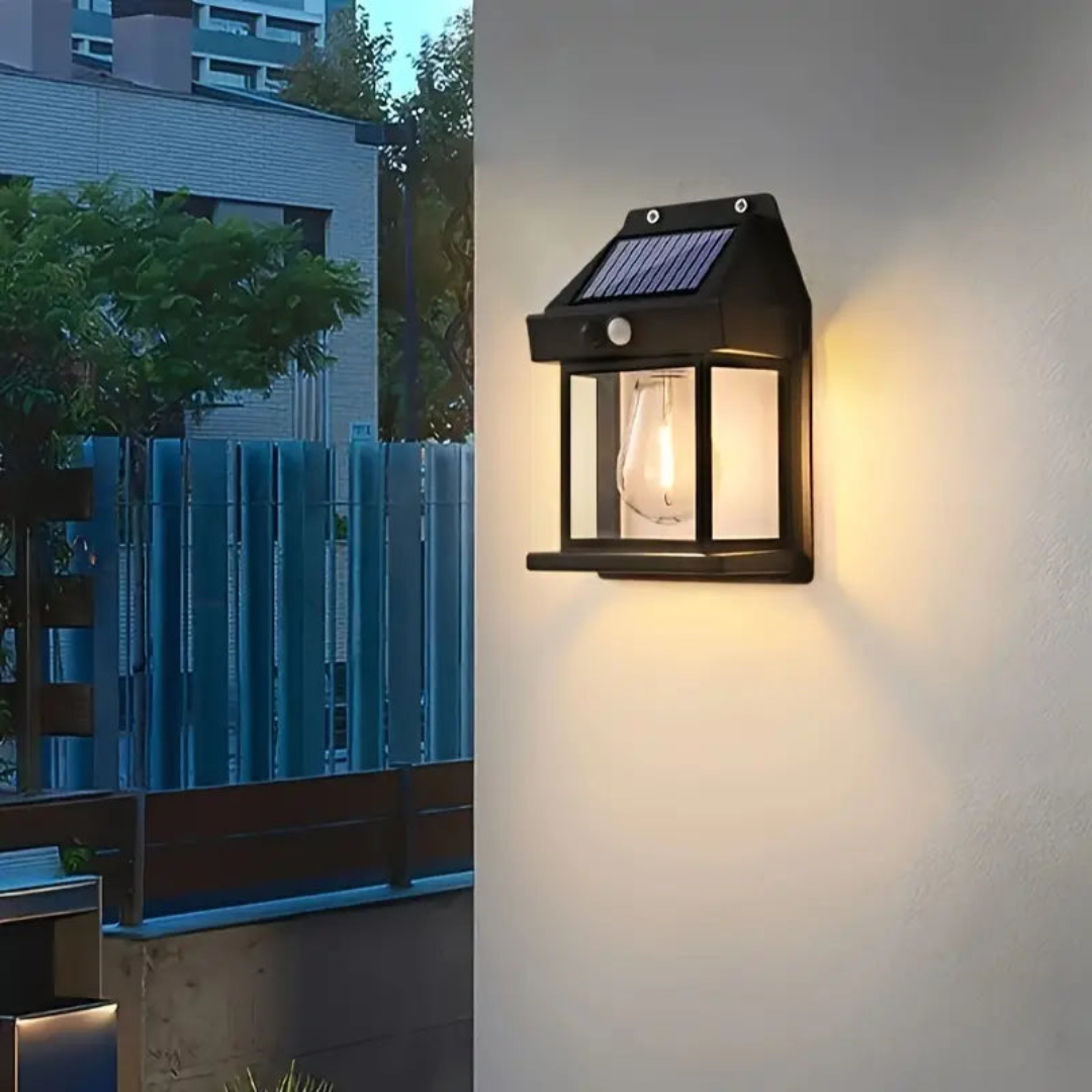 Zonne-energie buitenlamp met bewegingssensor – draadloos & weerbestendig
