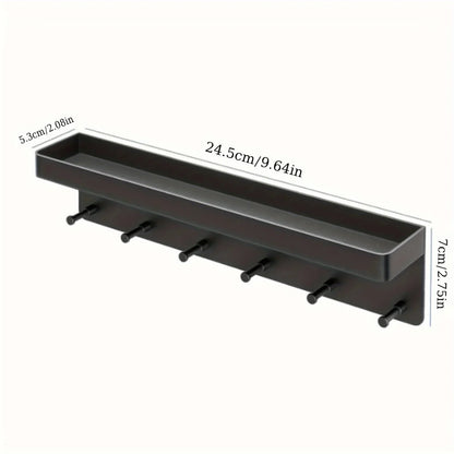 Wandplank met Haken en Legvak voor Gang, Keuken en Badkamer
