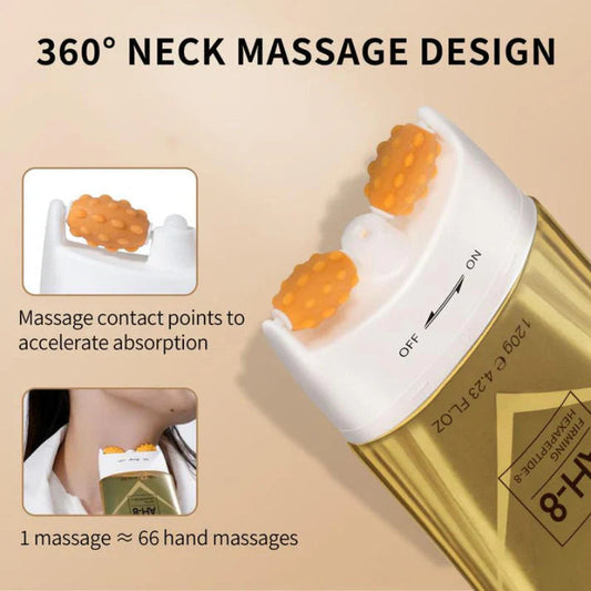 Nekserum met 360° Massageroller tegen Nekrimpels en Slappe Huid