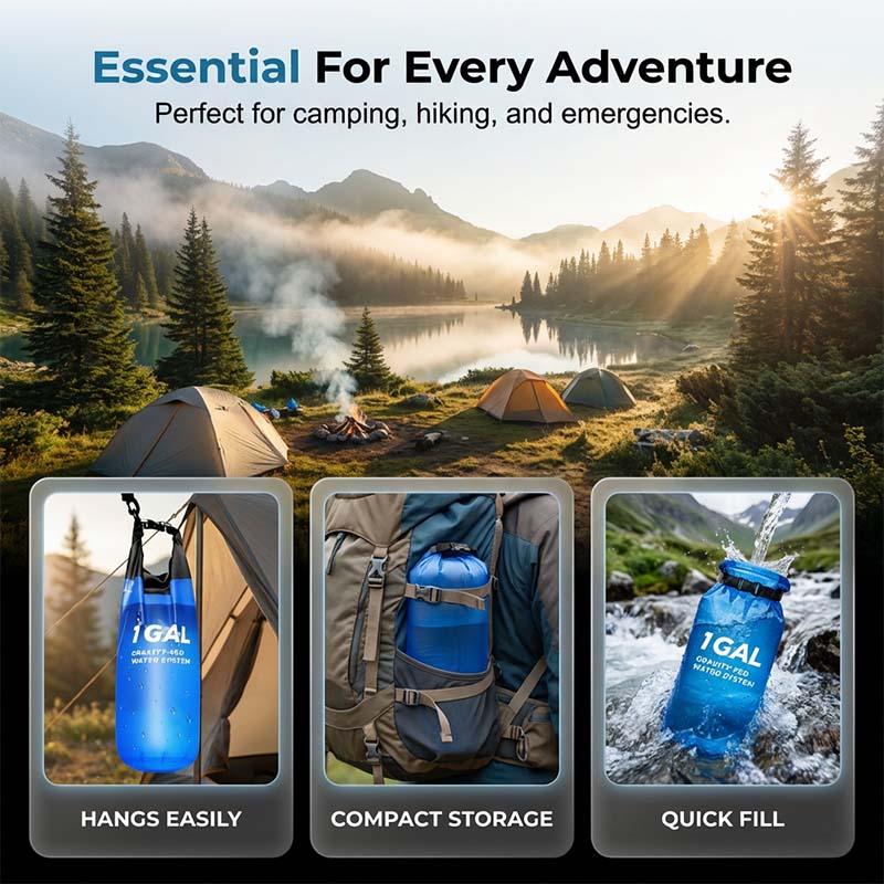 Zwaartekracht Waterfilter Pompvrij – Drinkwater voor Camping & Nood