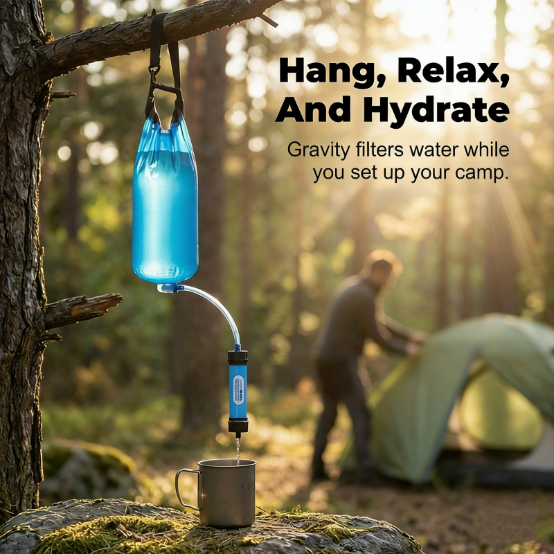 Zwaartekracht Waterfilter Pompvrij – Drinkwater voor Camping & Nood