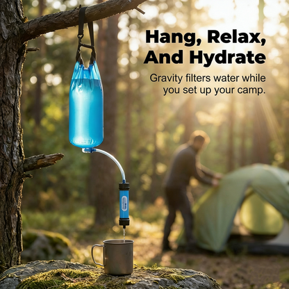 Zwaartekracht Waterfilter Pompvrij – Drinkwater voor Camping & Nood