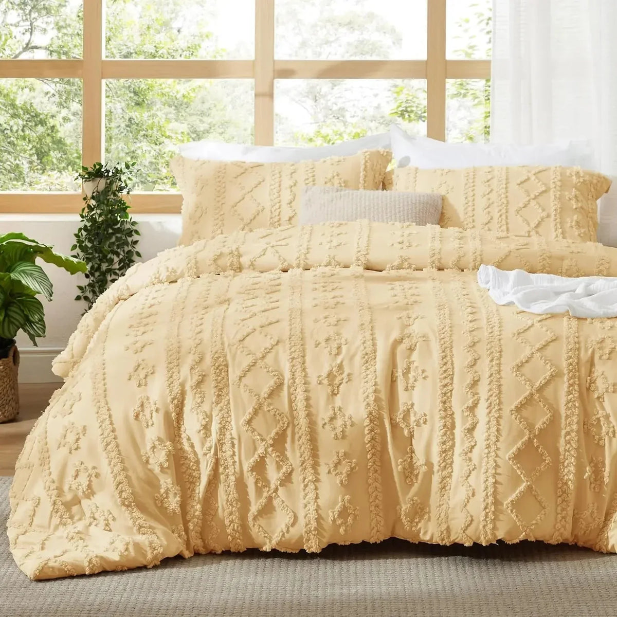 Getuft Boho Beddengoed Set – zachte deken voor elk seizoen