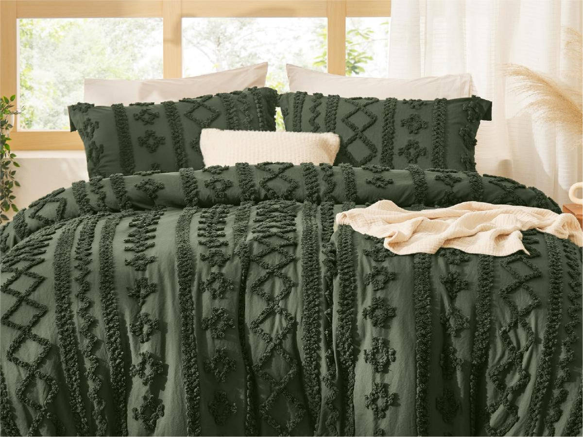 Getuft Boho Beddengoed Set – zachte deken voor elk seizoen