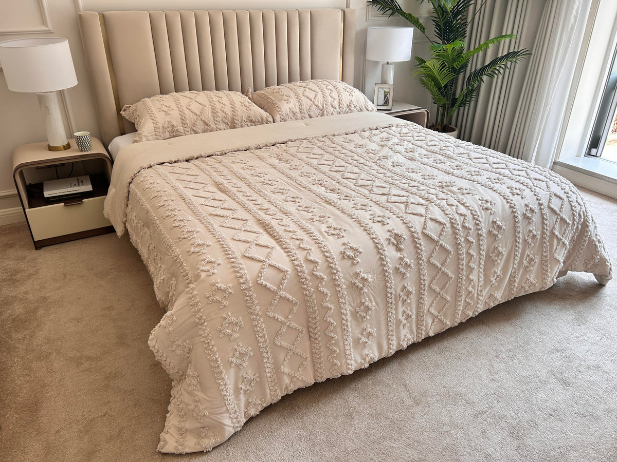 Getuft Boho Beddengoed Set – zachte deken voor elk seizoen
