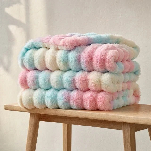 Kunstbont knuffeldeken in konijnenbontlook – zacht en warm