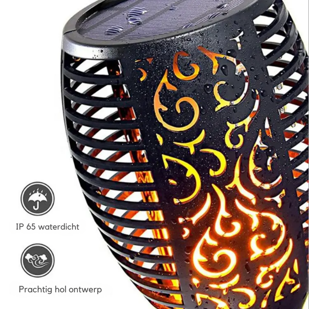 Zonne-energie Tuinfakkel met Automatische Lichtsensor voor Buiten