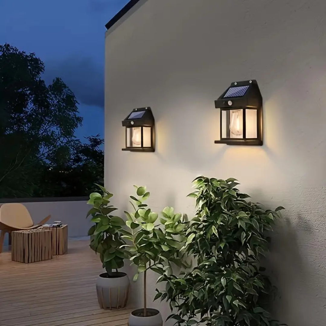Zonne-energie buitenlamp met bewegingssensor – draadloos & weerbestendig
