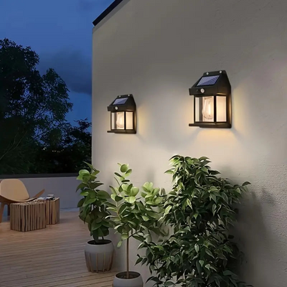 Zonne-energie buitenlamp met bewegingssensor – draadloos & weerbestendig
