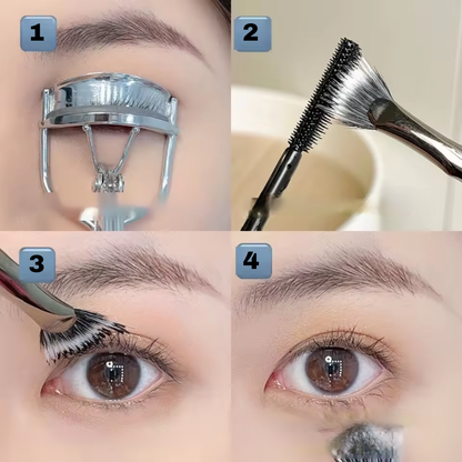 Waaiervorming Wimperborsteltje met Gebogen Kop voor Gespreide Wimpers