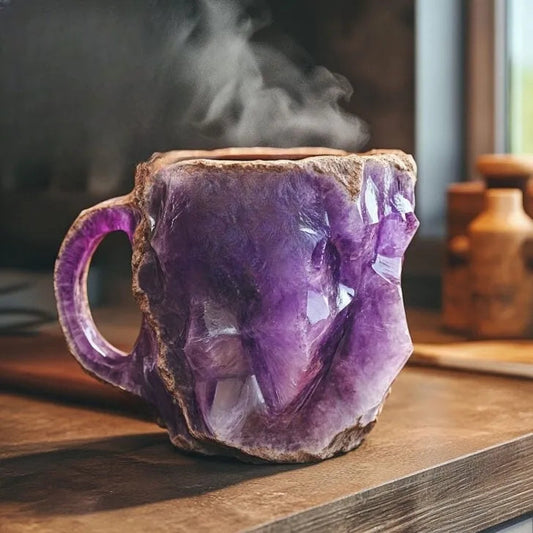 Handgemaakte Koffiekop van Mineraalsteen – Jaspis, Onyx of Kwarts