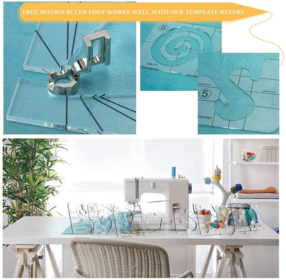 Acryl Quiltsjablonen Set – 12-Delige Patchwork Sjablonen voor Quilting
