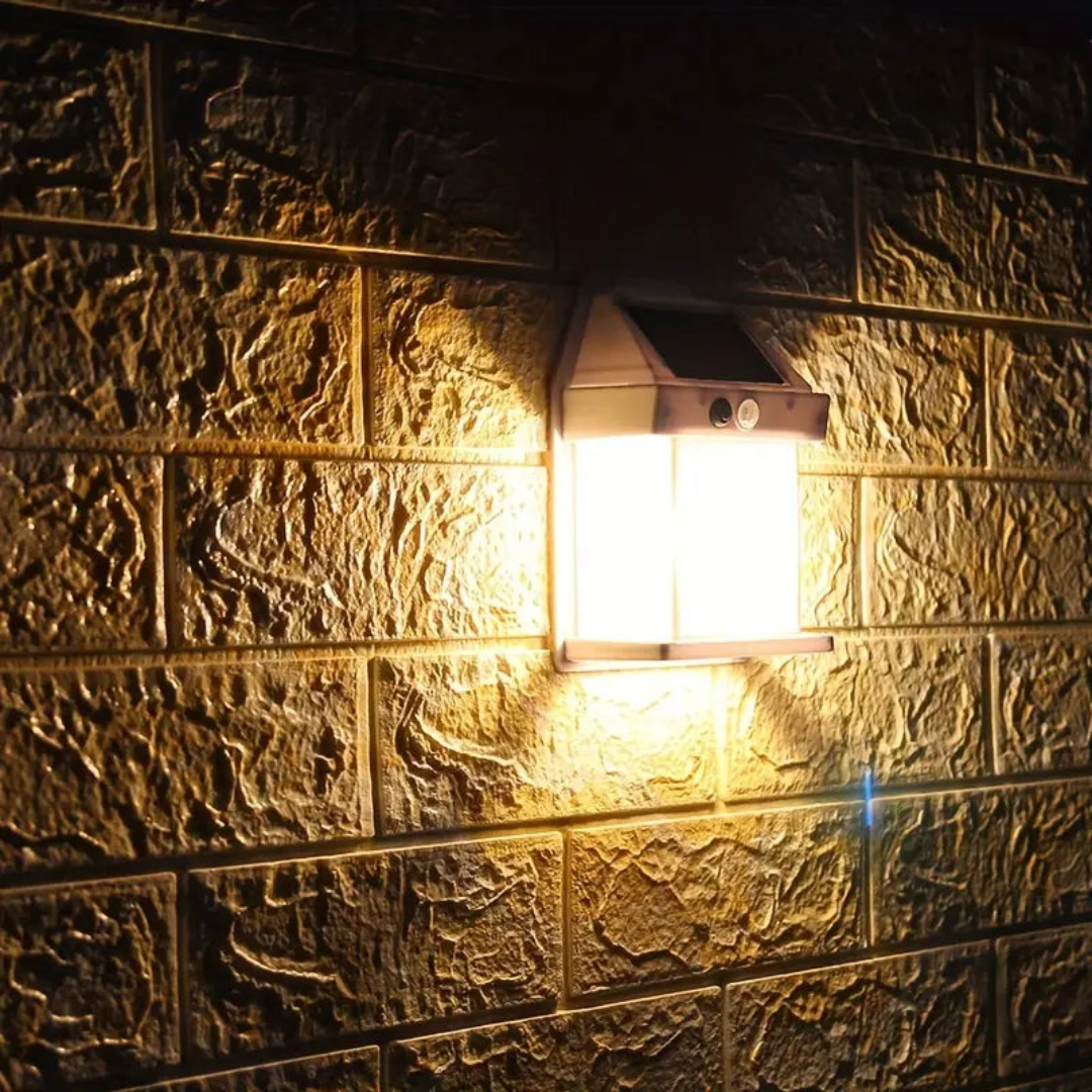 Zonne-energie buitenlamp met bewegingssensor – draadloos & weerbestendig