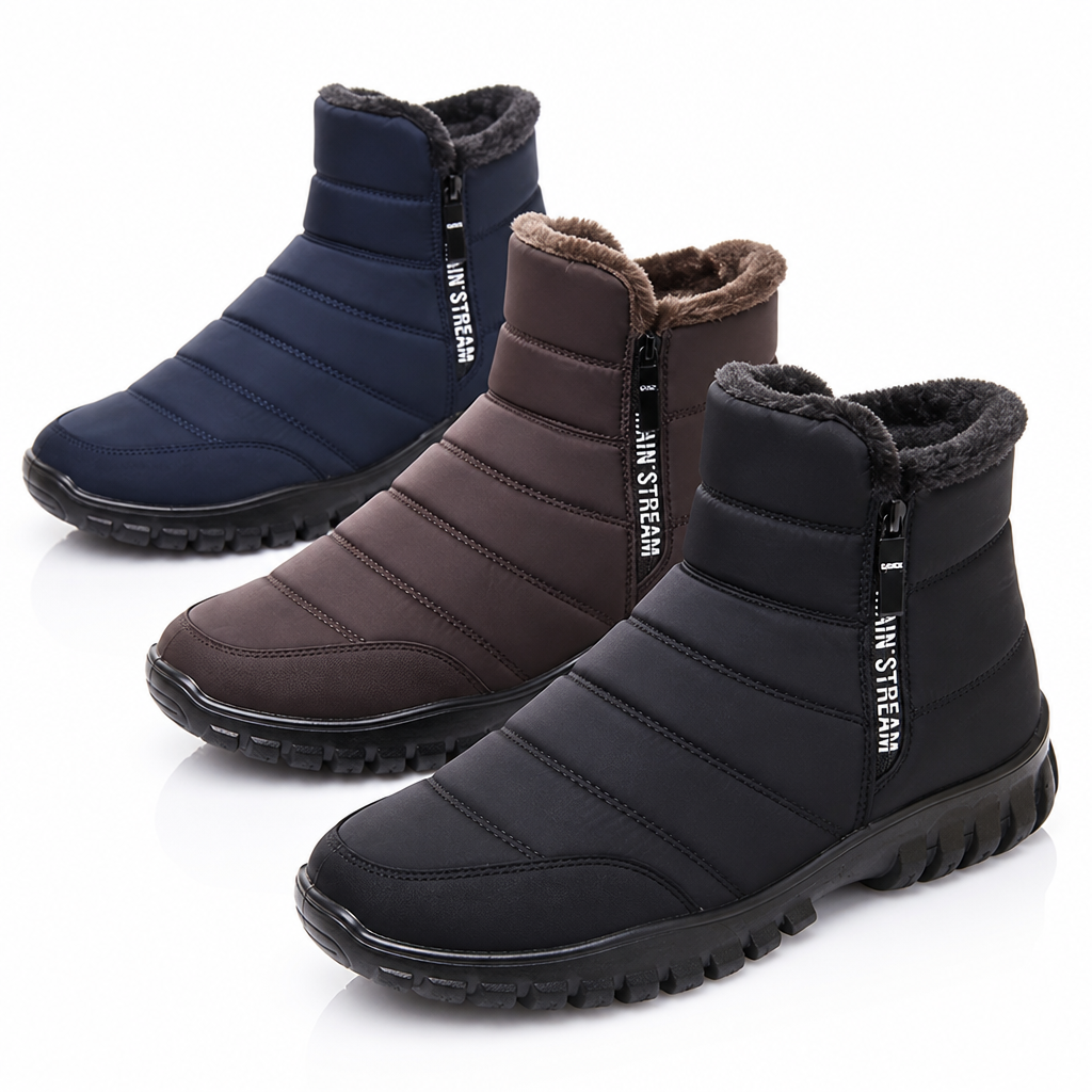 Waterdichte winterlaarzen met plateauzool en ritssluiting
