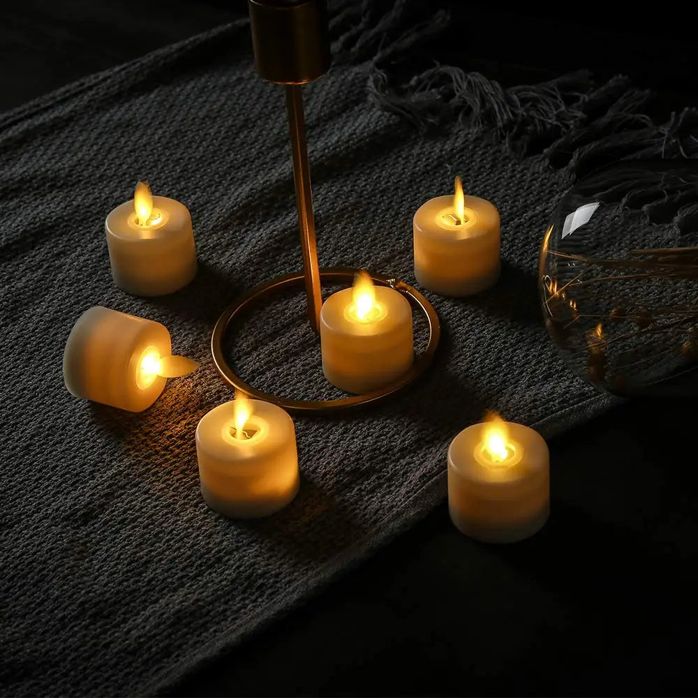 LED Kaarsenset met afstandsbediening en timer – vlamvrij