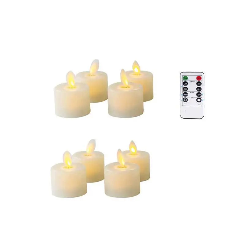 LED Kaarsenset met afstandsbediening en timer – vlamvrij