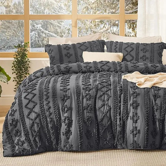 Getuft Boho Beddengoed Set – zachte deken voor elk seizoen