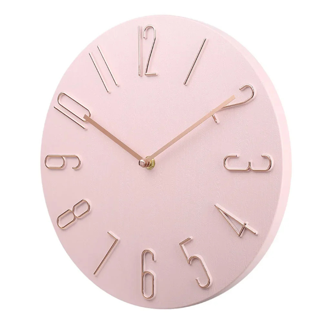 Moderne wandklok met stil quartz uurwerk – ronde tafelklok 30 cm