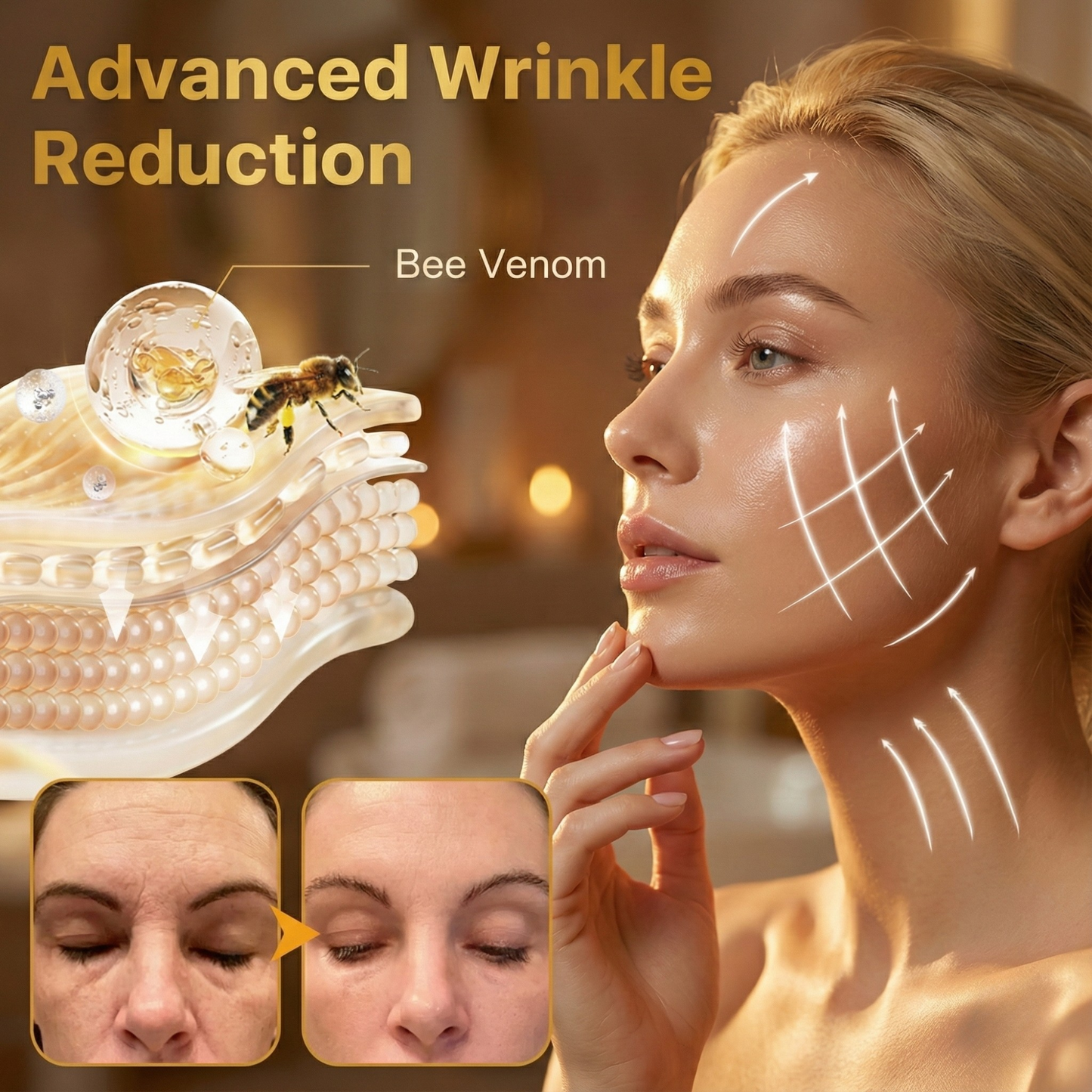 Bijengif Anti-Aging Crème voor Strakke & Gladde Huid