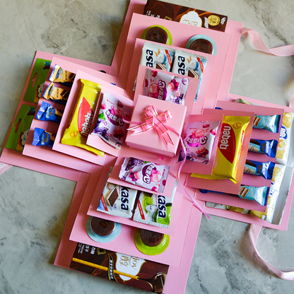 5-Laags Explosiedoos voor Foto's en Cadeaus – DIY Verrassingsdoos