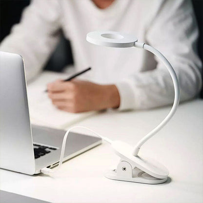 LED-ringlamp met Klem voor Lezen en Thuiswerken – Flikkervrij & Oogvriendelijk