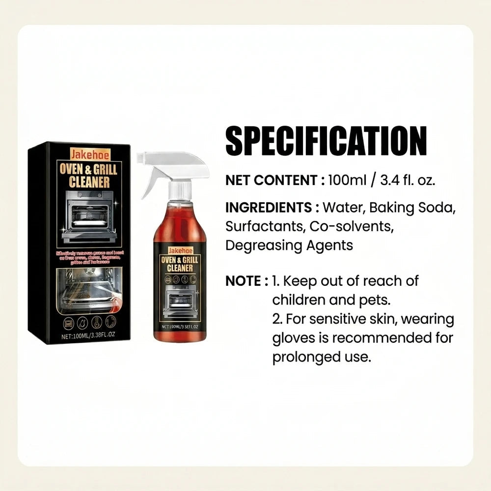 Krachtige Ovenreiniger Spray – Vetoplosser voor Oven, Kookplaat & Grill