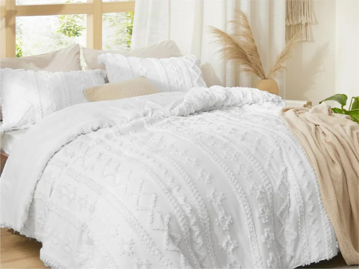 Getuft Boho Beddengoed Set – zachte deken voor elk seizoen