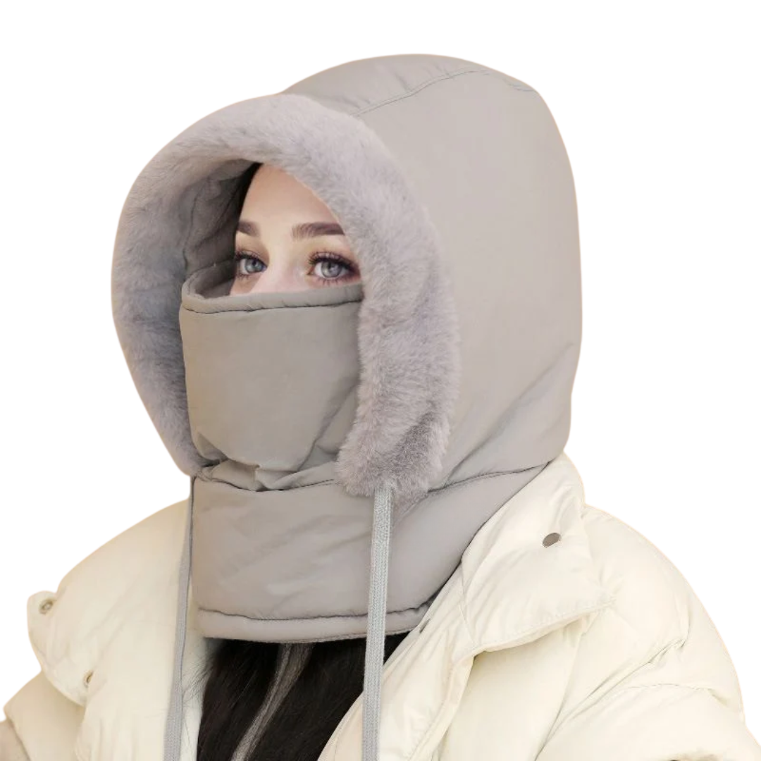 Winddichte bivakmuts met gezichtsmasker – warm gevoerd