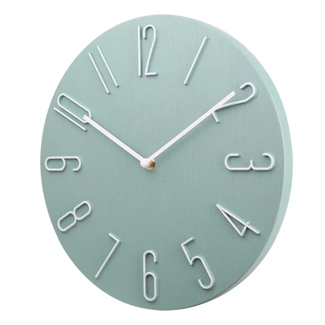 Moderne wandklok met stil quartz uurwerk – ronde tafelklok 30 cm