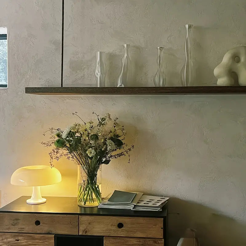 Draagbare paddenstoellamp met LED – draadloos en sfeervol