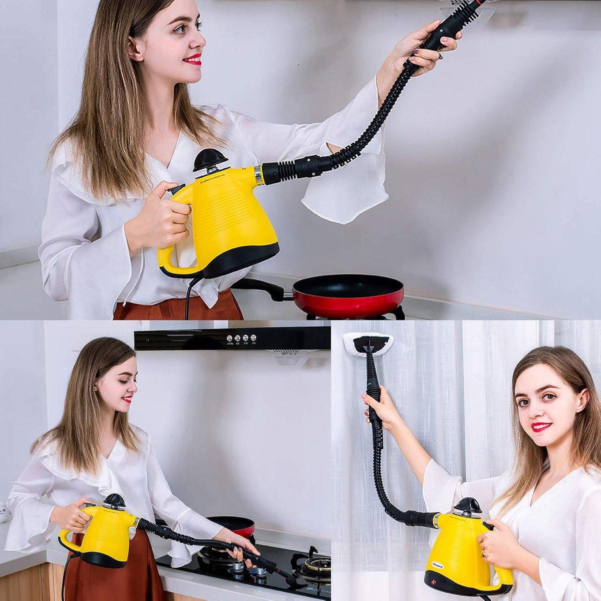 Multifunctionele Stoomreiniger 1000W met 8 Opzetstukken – Chemievrij