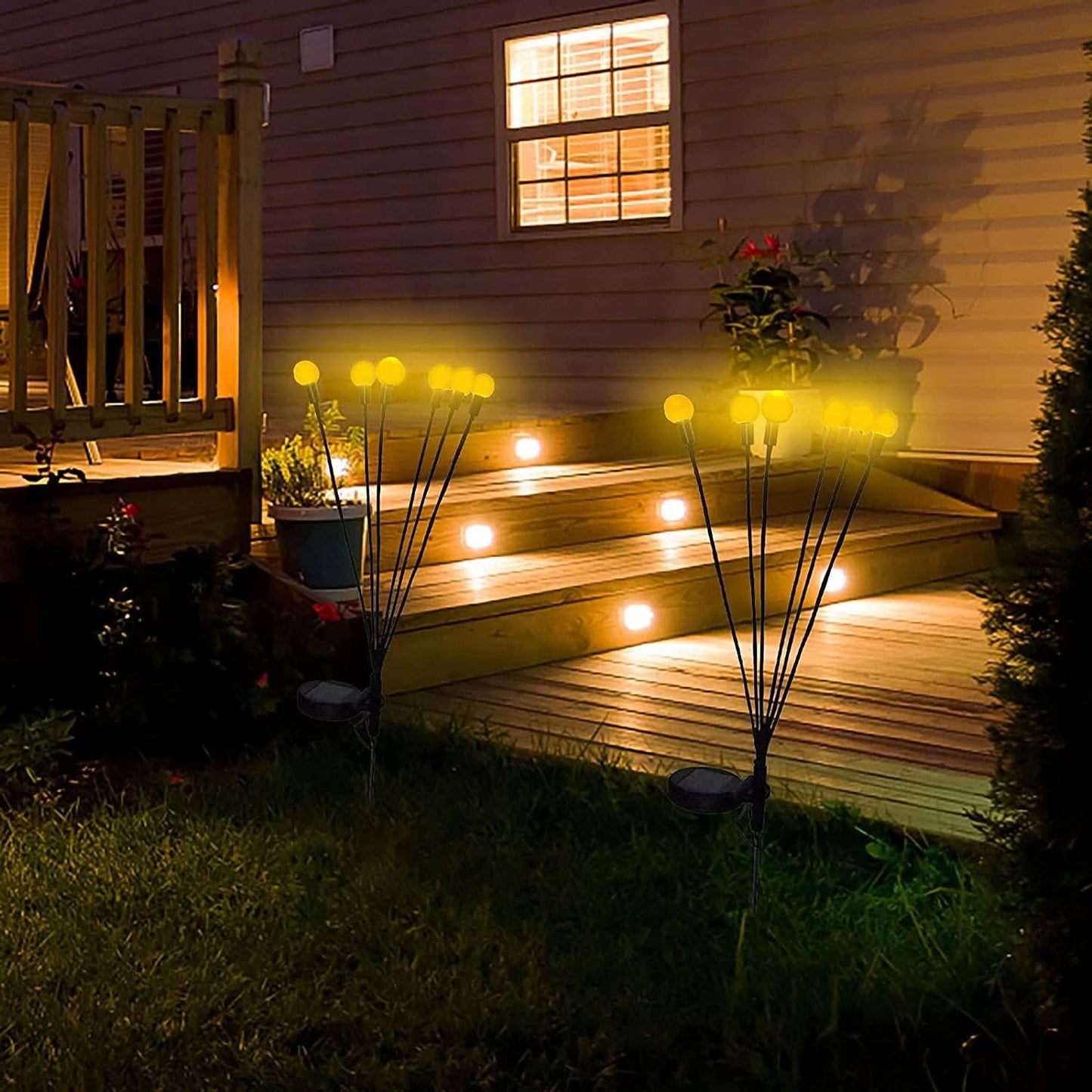 Zonne-energie Tuinverlichting met Glimwormjeseffect – Solar LED Buitenlamp