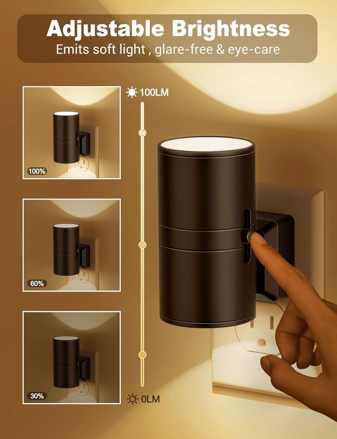 LED Nachtlamp met Schemersensor – verblindingsvrij en energiezuinig