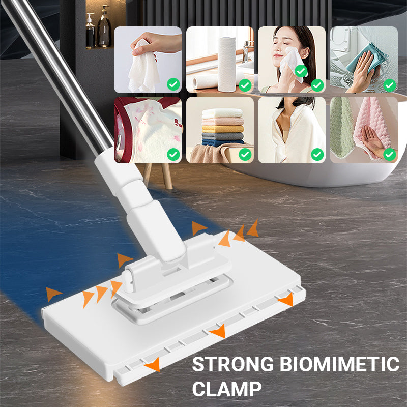 Uitschuifbare Mop met Één-Klik-Klem voor Moeilijk Bereikbare Plekken
