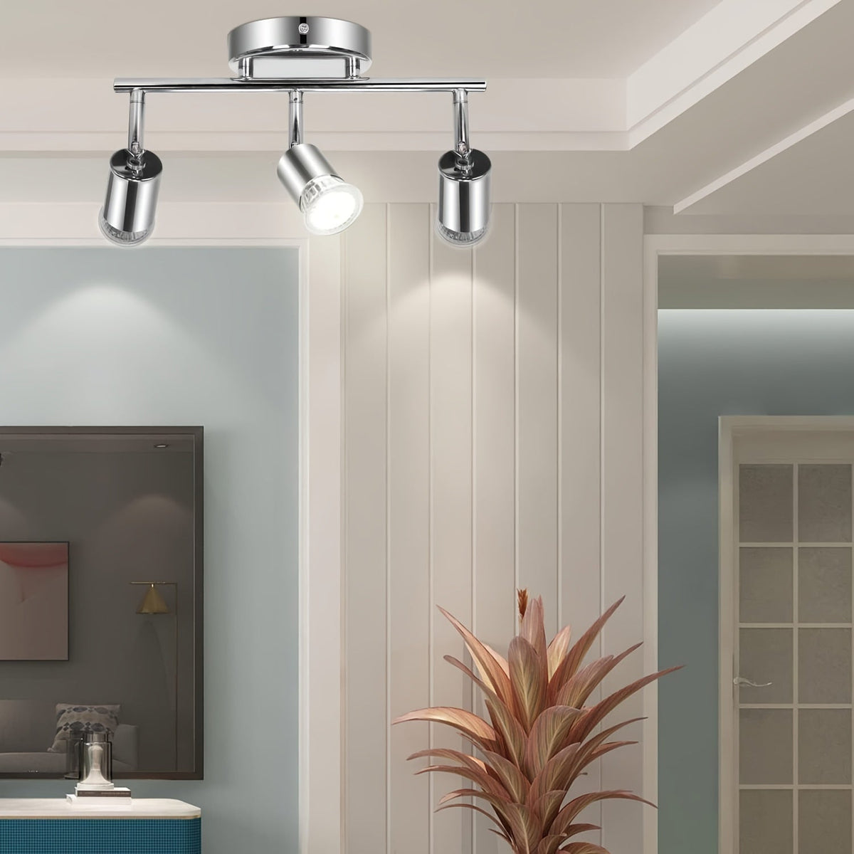LED plafondlamp met 3 draaibare GU10 spots voor gerichte verlichting