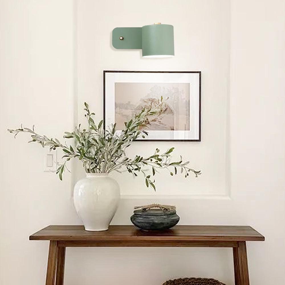Zwenkbare cilindrische wandlamp met 180° rotatie voor leeslicht