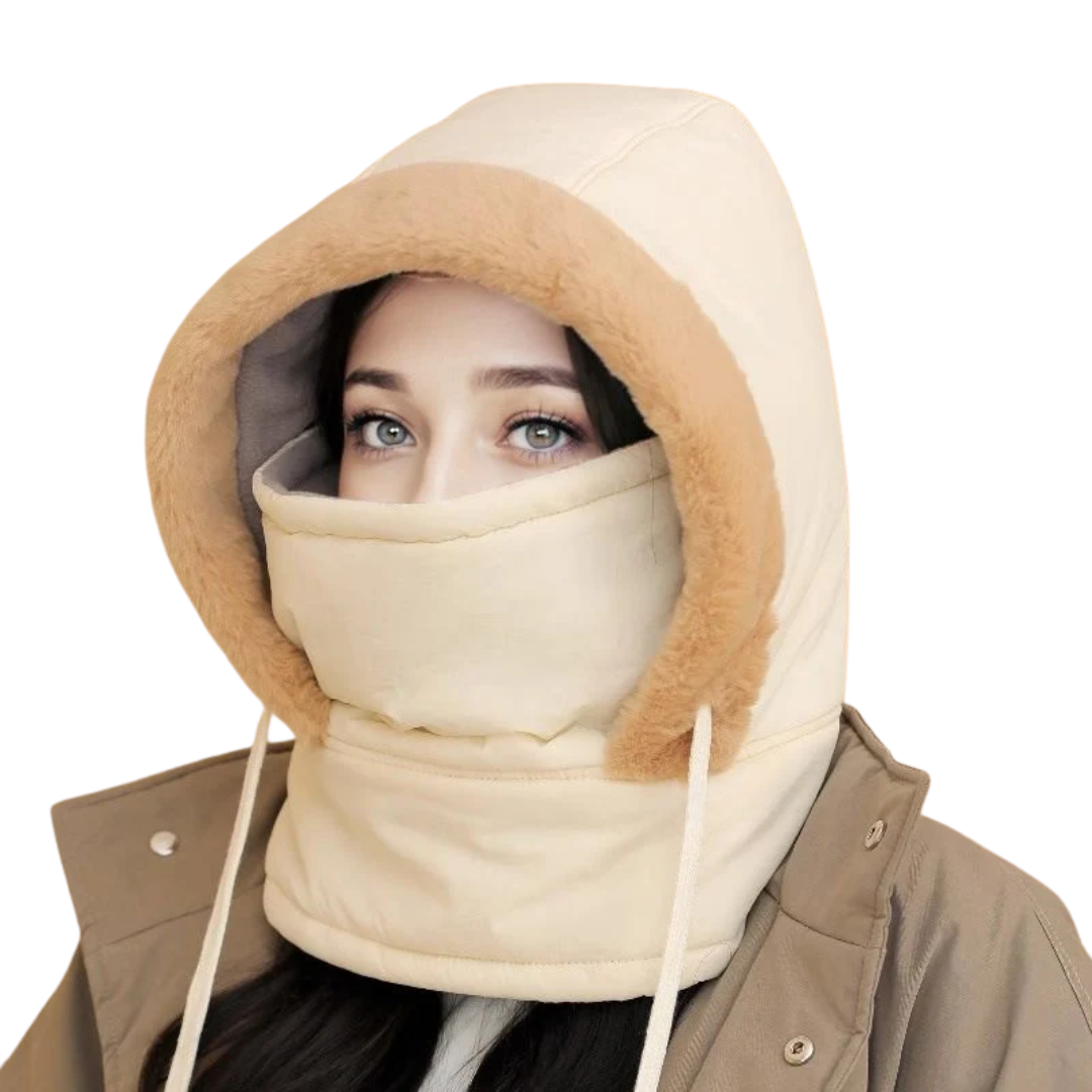Winddichte bivakmuts met gezichtsmasker – warm gevoerd