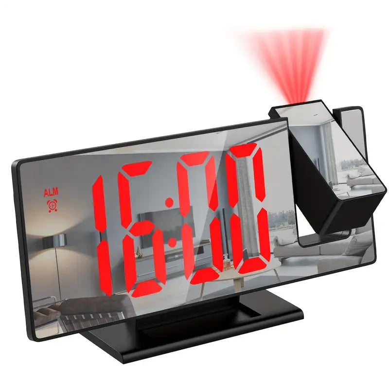 LED projectiewekker met 180° projectie en spiegeldesign