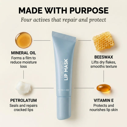 Vochtinbrengend Lippenmasker met Bijenwas en Vitamine E voor Zachte Lippen