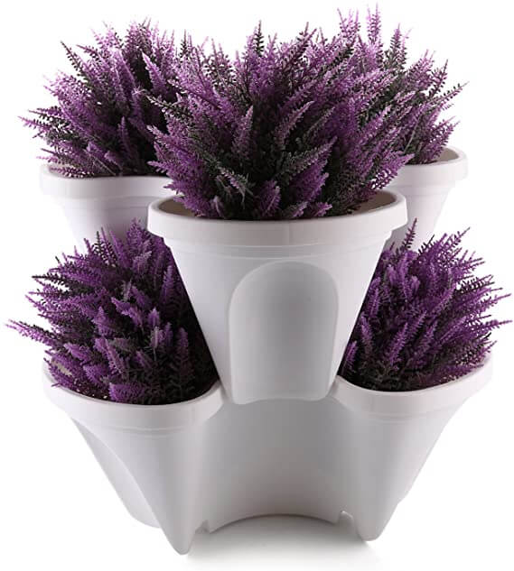 Verticale Plantentoren met 4 Niveaus en Bewateringssysteem voor Balkon & Tuin