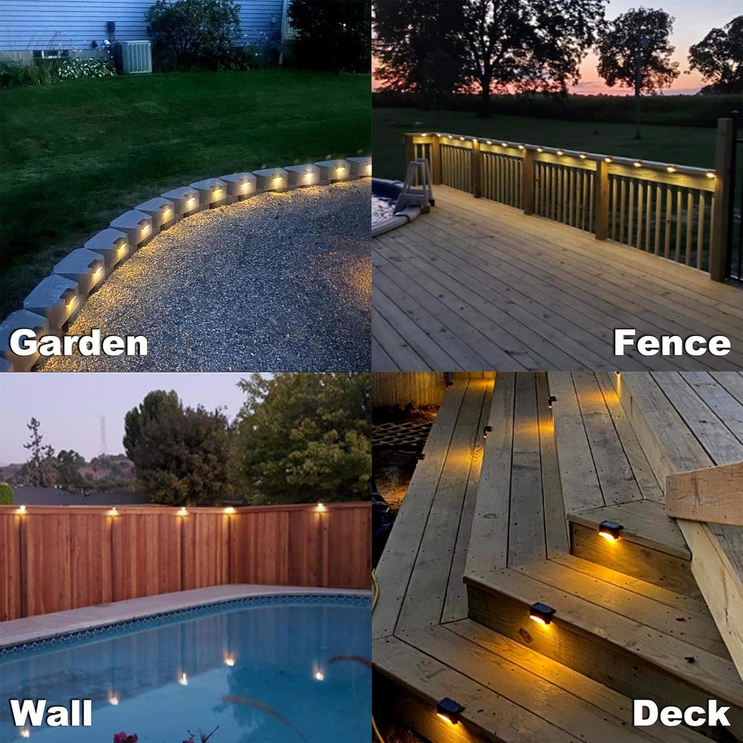 Solar Terraslampen Buiten – Set van 4 met Bewegingssensor en IP65