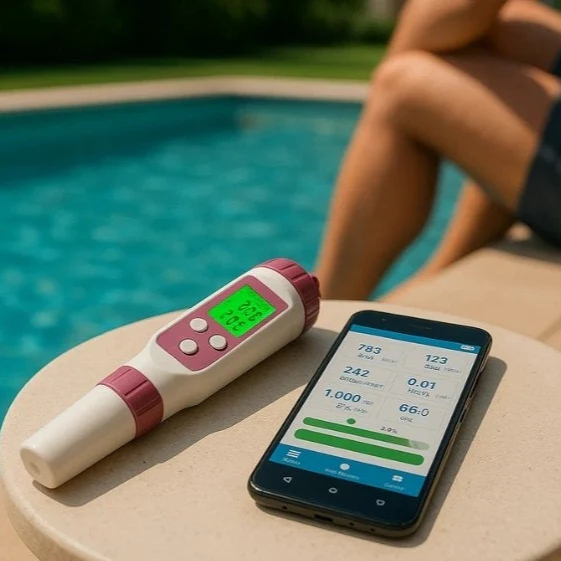 7-in-1 Digitale Waterkwaliteitsmeter met Bluetooth voor Zwembad en Aquarium