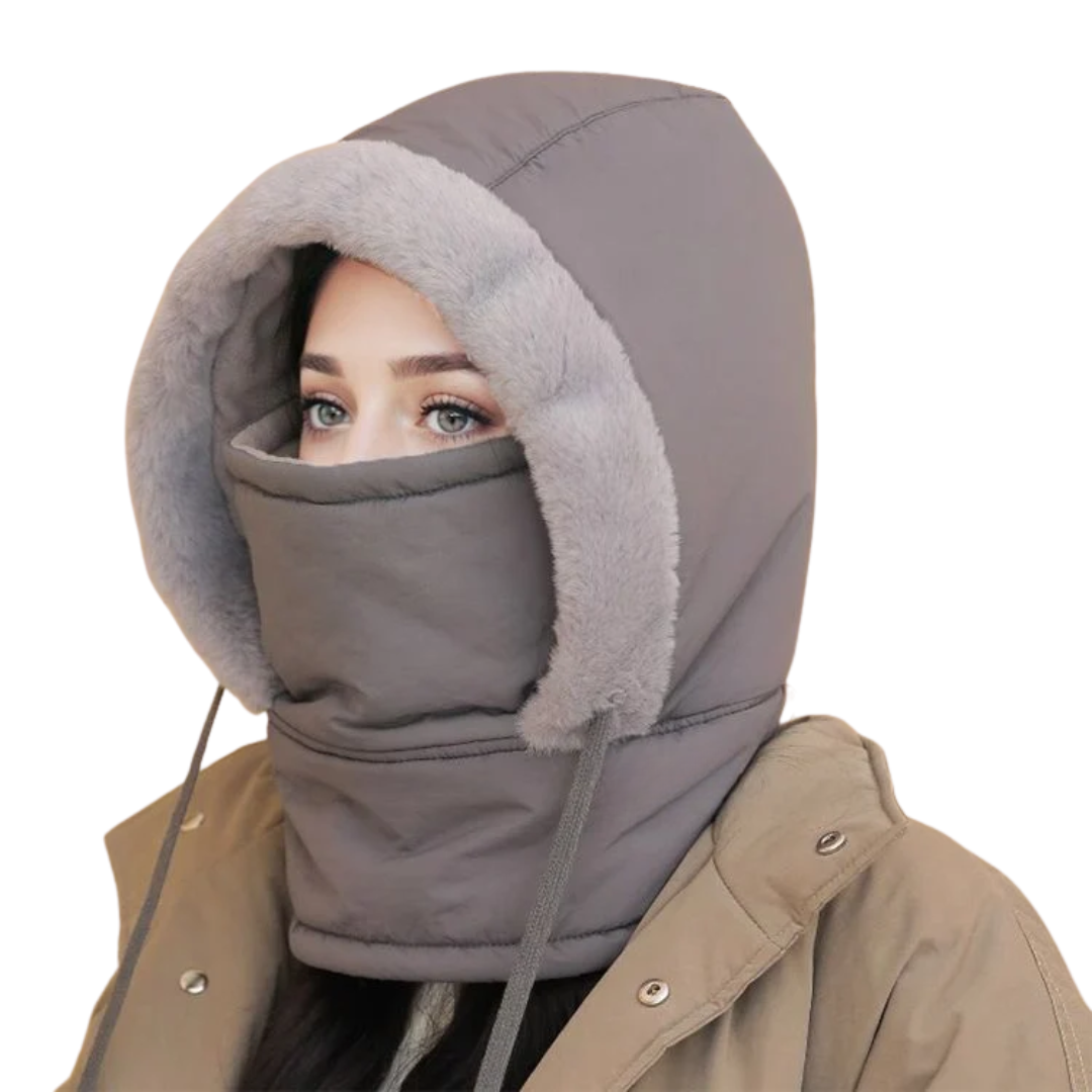 Winddichte bivakmuts met gezichtsmasker – warm gevoerd
