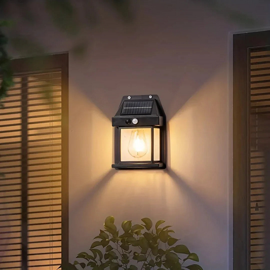 Zonne-energie buitenlamp met bewegingssensor – draadloos & weerbestendig