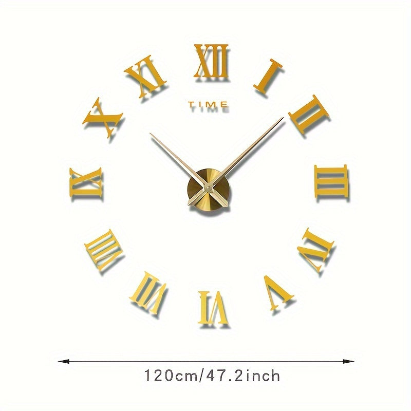 Grote wandklok met Romeinse cijfers – minimalistisch vintage design