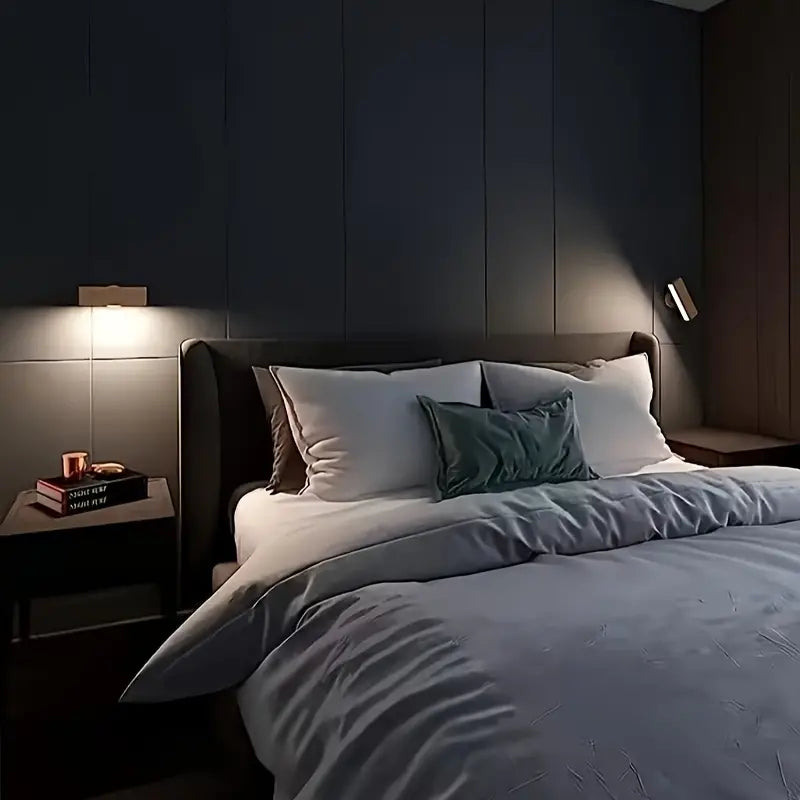 Draadloze wandlamp met houtfinish – oplaadbaar en dimbaar